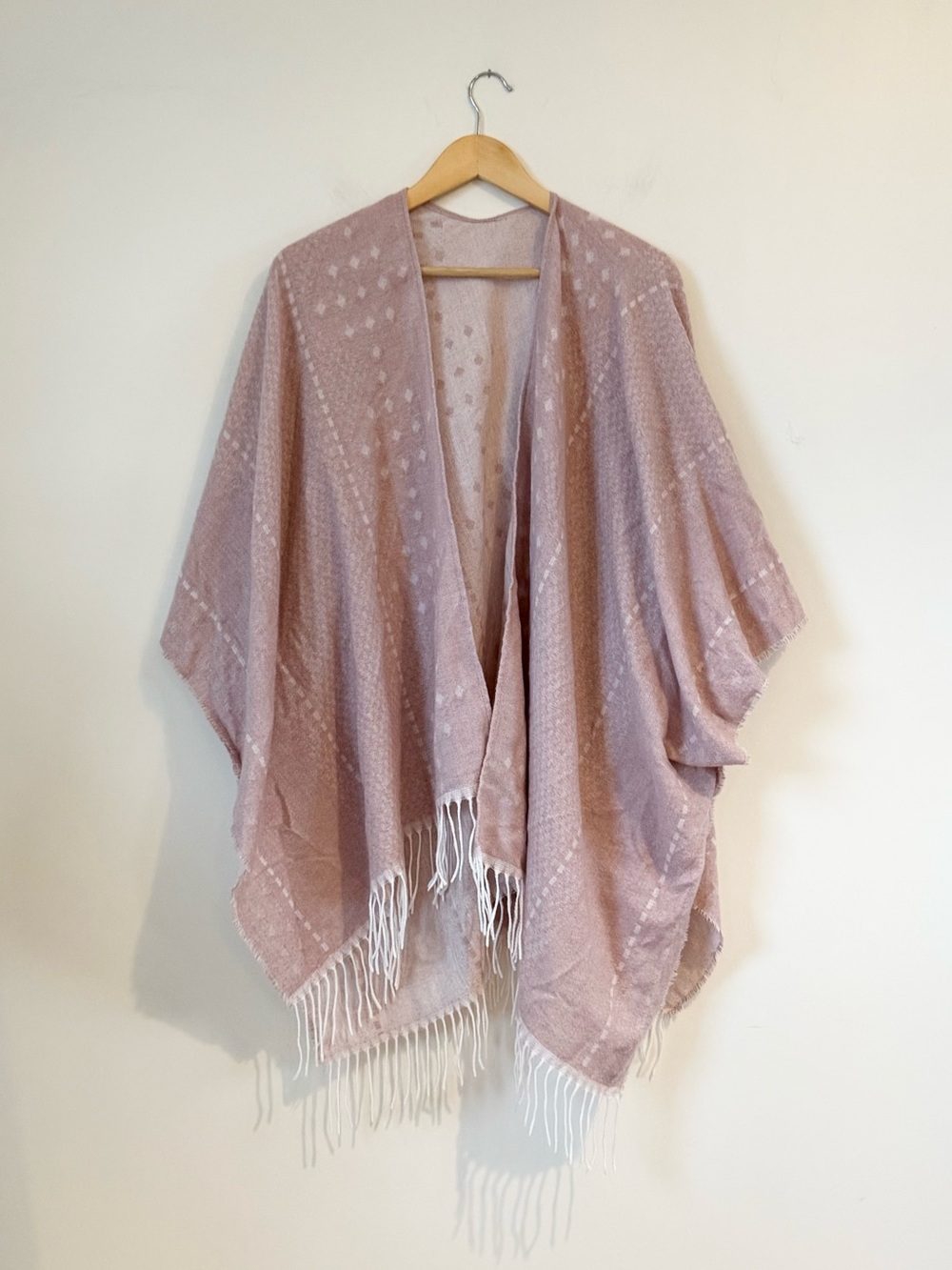 Gentle Fawn Hermosa Fringed Kimono Cardigan Blush Pink S